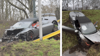 Bekende miljonair belandt met peperdure Lamborghi­ni in het water in Breda: ‘Sta nog te trillen’