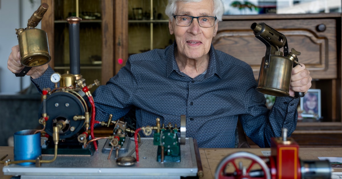 Stoomfanaat Willem van Poelgeest (85) is in het verkeerde tijdperk geboren