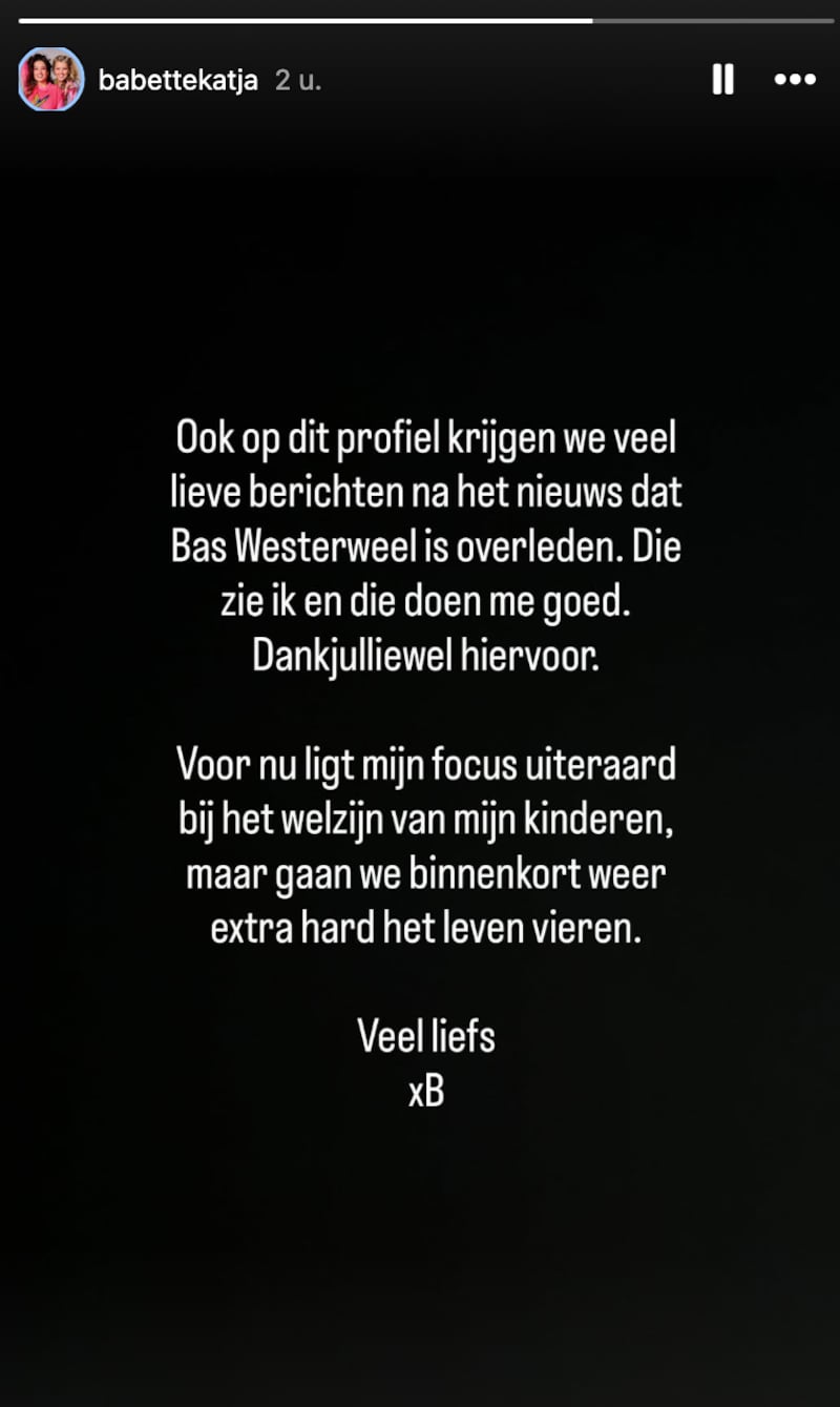 Babette van Veen op Instagram.