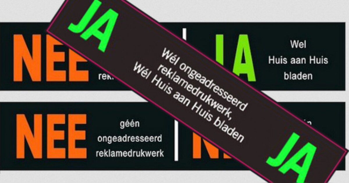 Even geduld aub, de ja-ja sticker voor brievenbussen in Den Bosch komt ...