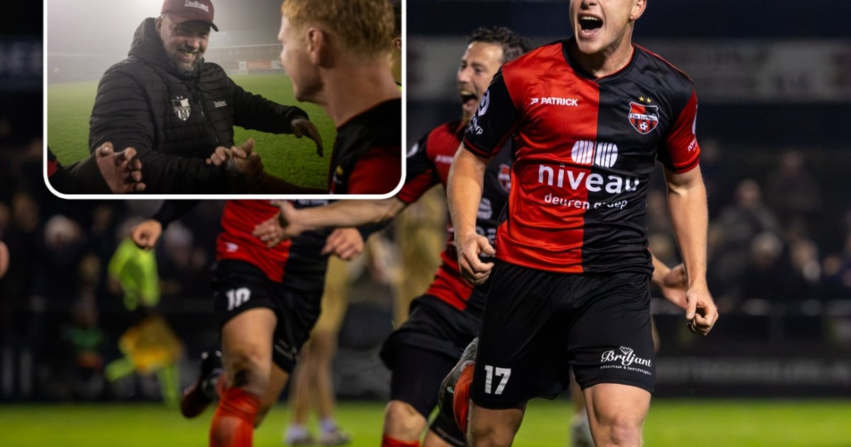 Doelpuntenmachine uit Vlijmen velt profclub in de beker: ‘Het bier vloog over het hele sportpark hee