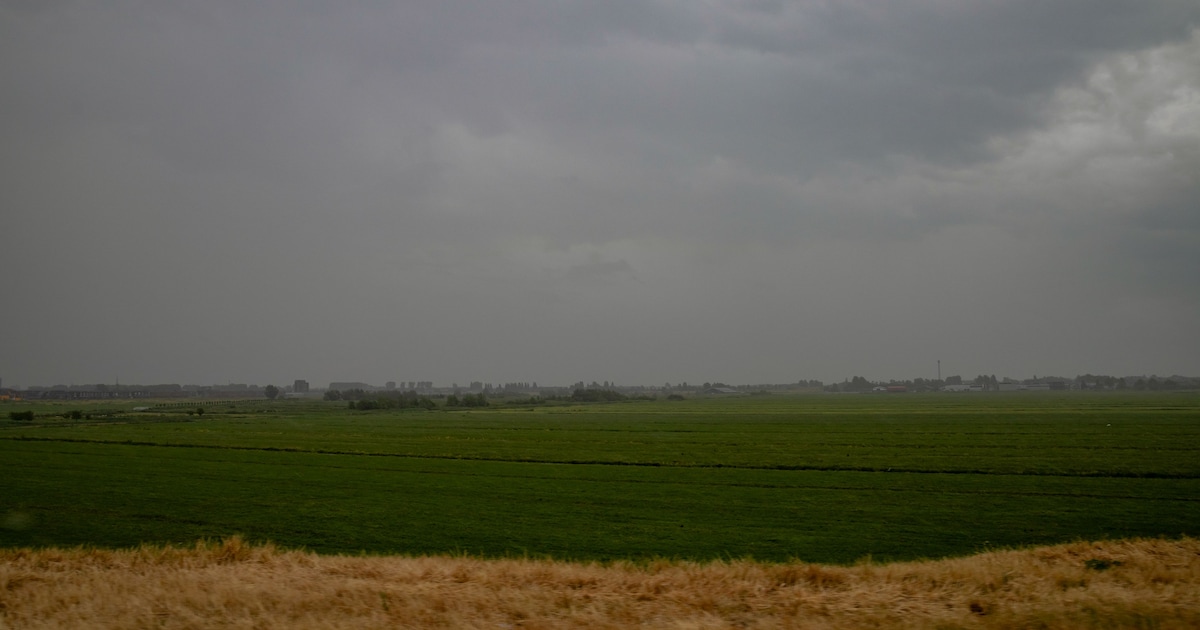 Zwaar bewolkt met wat lichte regen in Loon op Zand in de middag