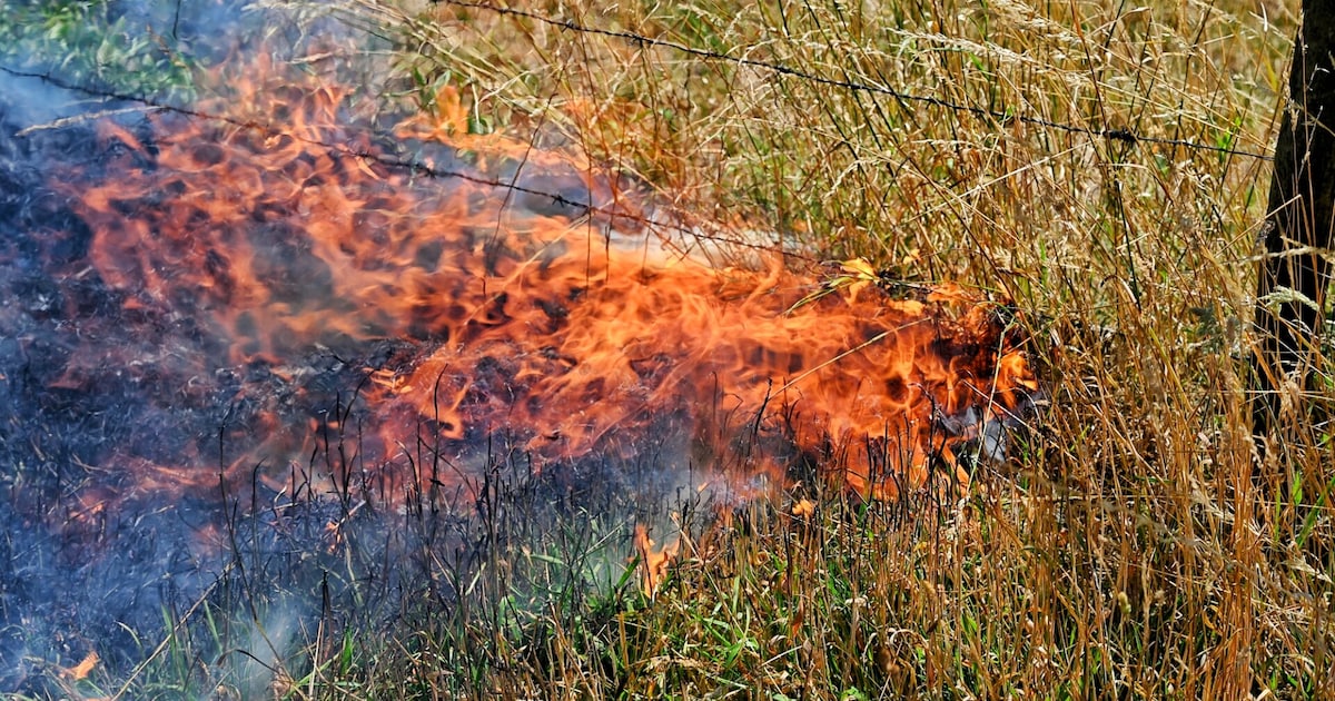 Buitenbrand op Spoordijk in Berkel-Enschot