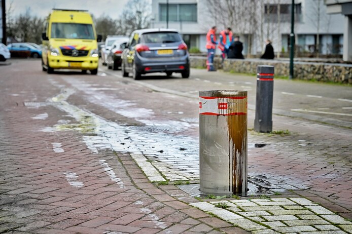 Automobilist wordt opgetild als paaltje uit de grond schiet in ...