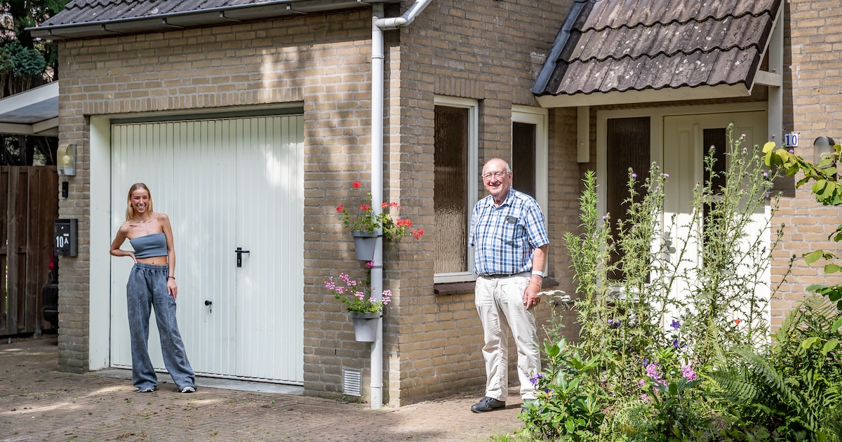 Leo (76) en Lois (21) delen de woning van Leo: ‘Het voelt een beetje ...