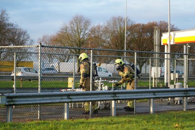 Vermoedelijke lekkage bij gasopslagtank langs A58 bij Gilze, tankstation voorlopig dicht