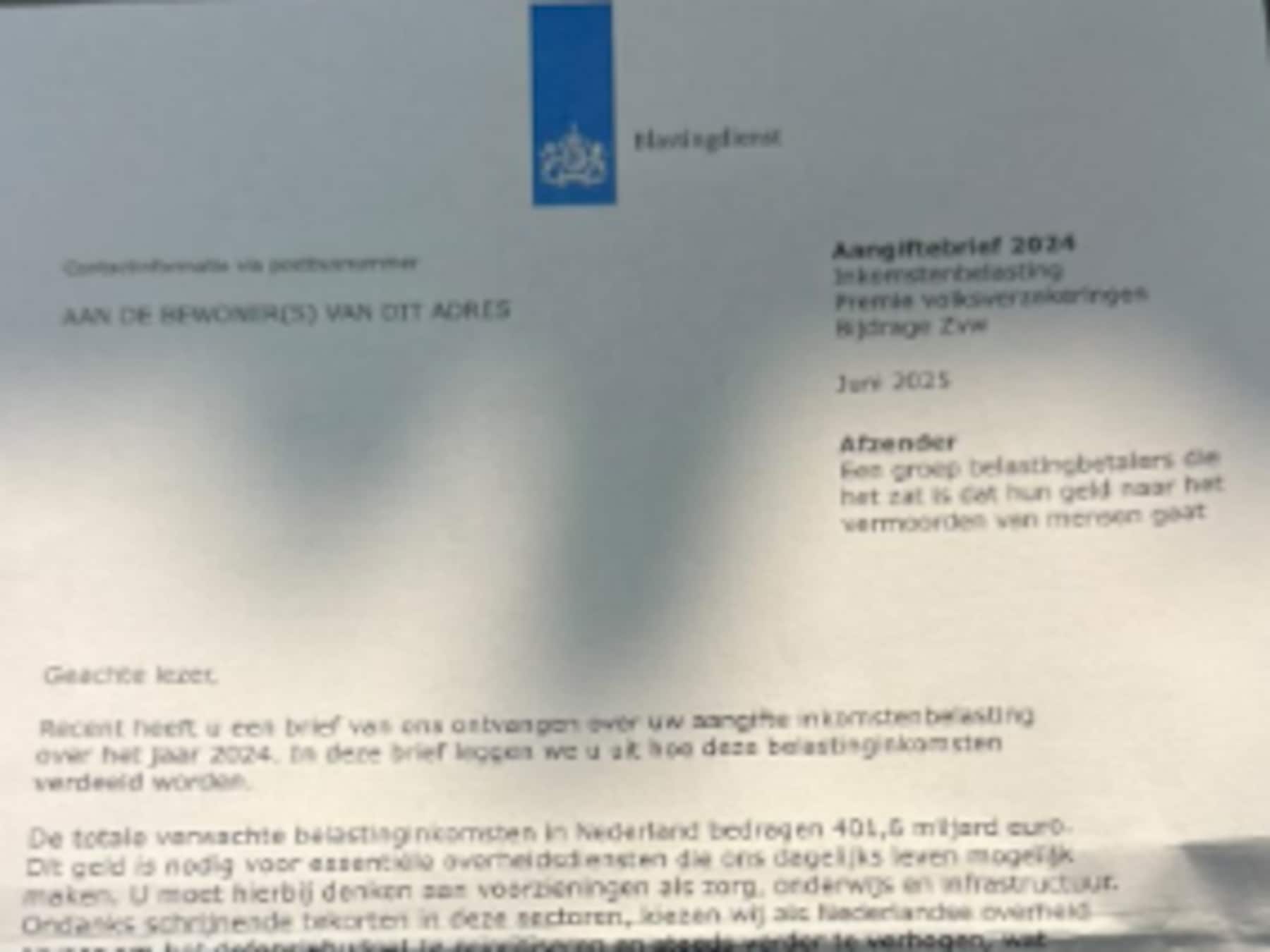 Politie waarschuwt voor nepbelastingbrief in Den Bosch: ‘Het is een oplichtingstruc’