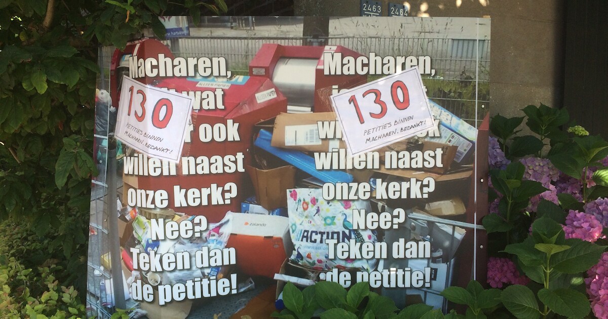 Macharense huishoudens steunen petitie voor verplaatsing glas- en kledingcontainer