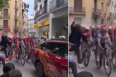 Fan verliest evenwicht en struikelt in het peloton bij Vuelta, renster uit Hapert valt hard