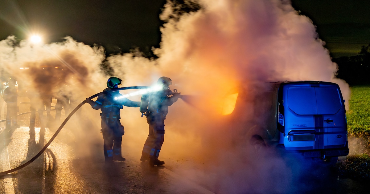 Voertuigbrand op N267 bij Herpt