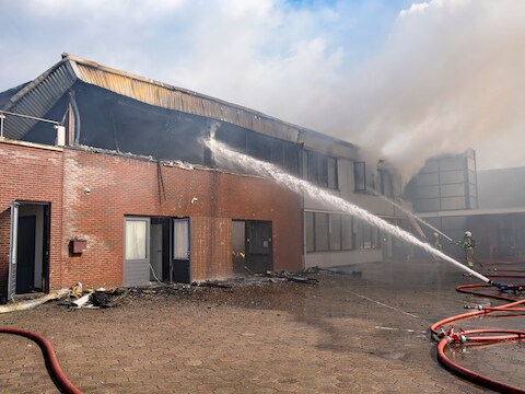Brand in appartement in Werkendam.