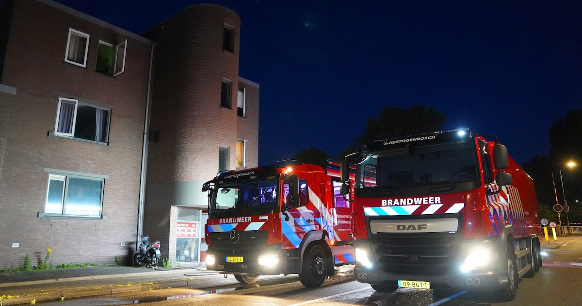 Woningbrand in Den Bosch: buurtbewoners horen rookmelders afgaan en bellen de brandweer