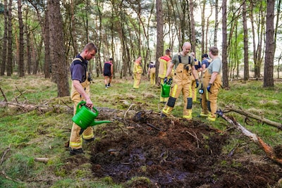 Opnieuw beginnende natuurbrand op de Leenderheide bij Heeze