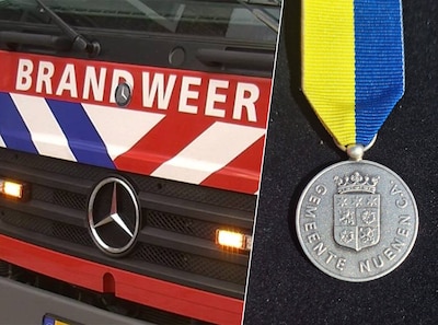 Zilveren erepenning voor afzwaaiende brandweermannen in Nuenen
