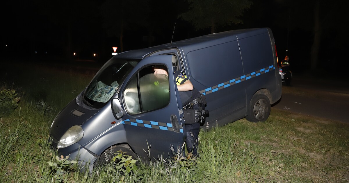 Bestuurder in Linden moet uitwijken voor herten en rijdt sloot in | Brabant | BD.nl