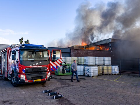 Grote brand in Werkendam.