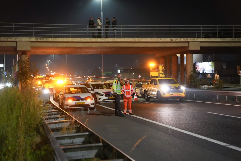 De snelweg werd afgesloten.