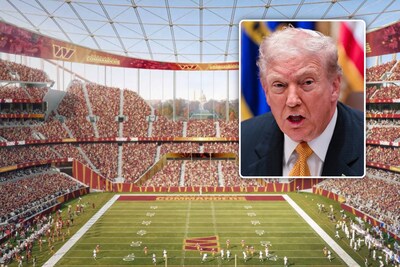 Trump wil dat peperduur stadion van 3,2 miljard euro naar hem vernoemd wordt en is volop aan het lobbyen