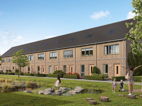 Achttien woningen voor gezinnen op verborgen veldje in Helmondse Leonardusbuurt