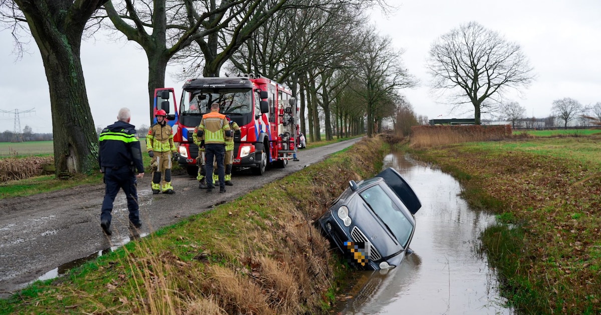 Auto belandt in water in Dongen, eigenaar meldt zich nét op tijd