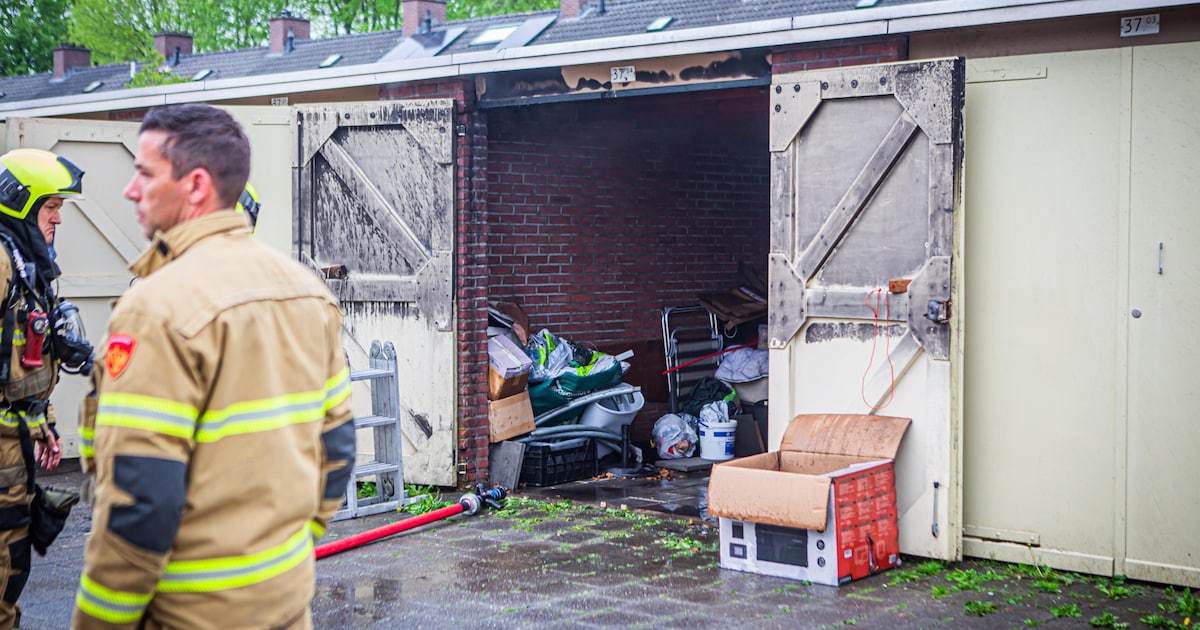 Brand in garagebox in Schijndel, opgeslagen spullen lopen flinke schade ...