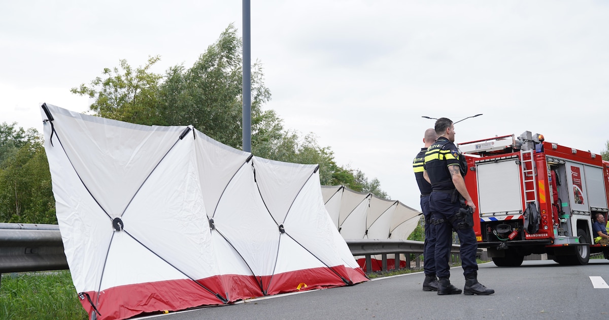 Dodelijk ongeluk op N346 bij Delden: auto belandt onder vrachtwagen.