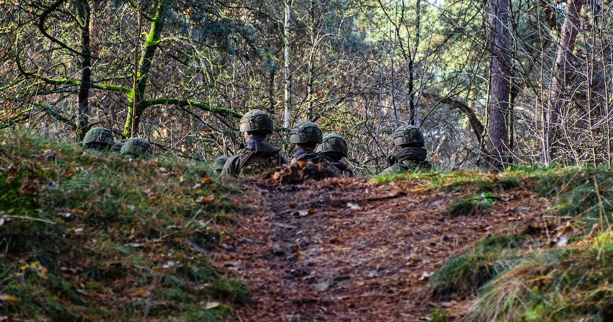 Militaire oefening in Vught