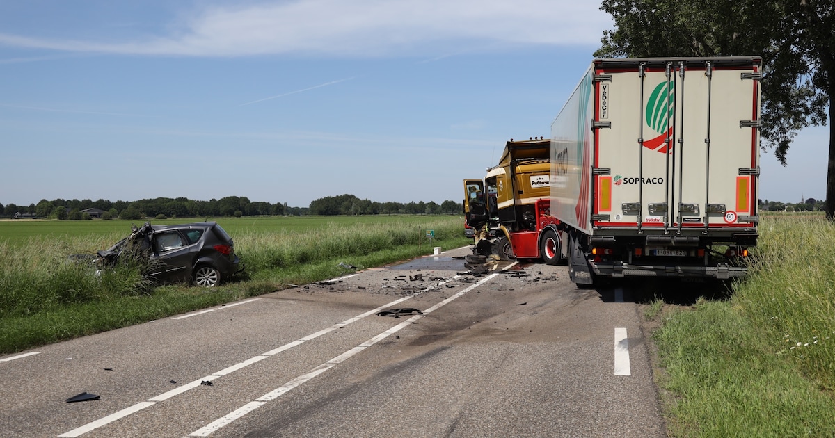 Automobilist overlijdt door frontale botsing met vrachtwagen bij Herpen