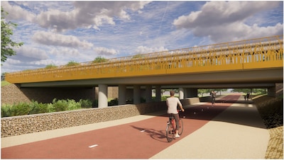 Werkzaamheden voor aanleg recropassage N261 in Tilburg