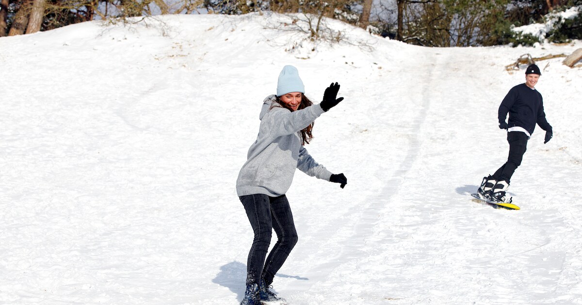 Op wintersport in de Loonse en Drunense Duinen: ‘Je bent hier zo beneden’