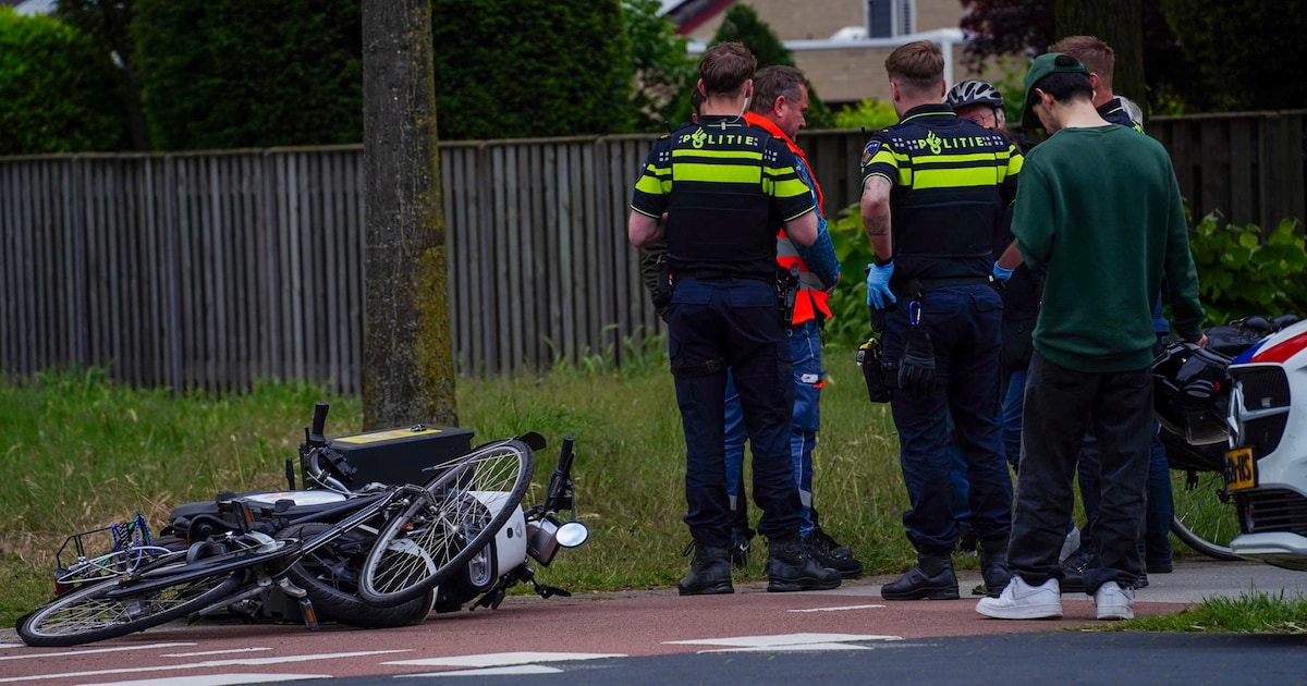 Scooterrijder en fietser komen ten val bij botsing in Heesch