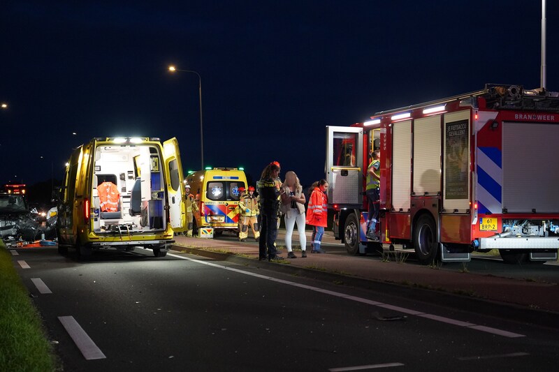 Hulpdiensten rukten massaal uit.