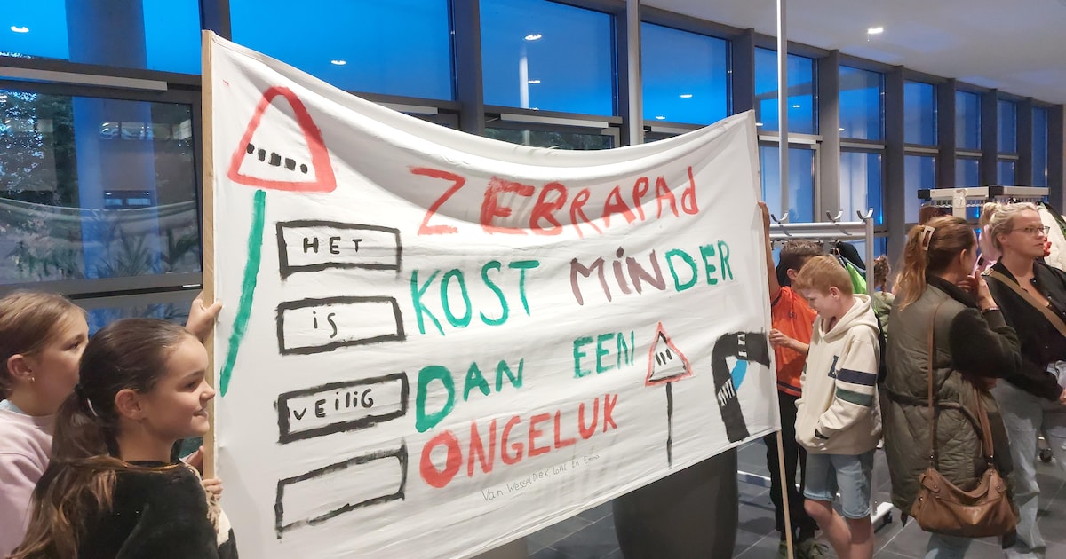 School komt in actie tegen gevaarlijke oversteek: ‘Zebrapad kost minder dan een ongeluk’.