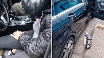 Vrouw ziet man tijdens rijden lachgas gebruiken achter het stuur: ‘U reed levensgevaarlijk’