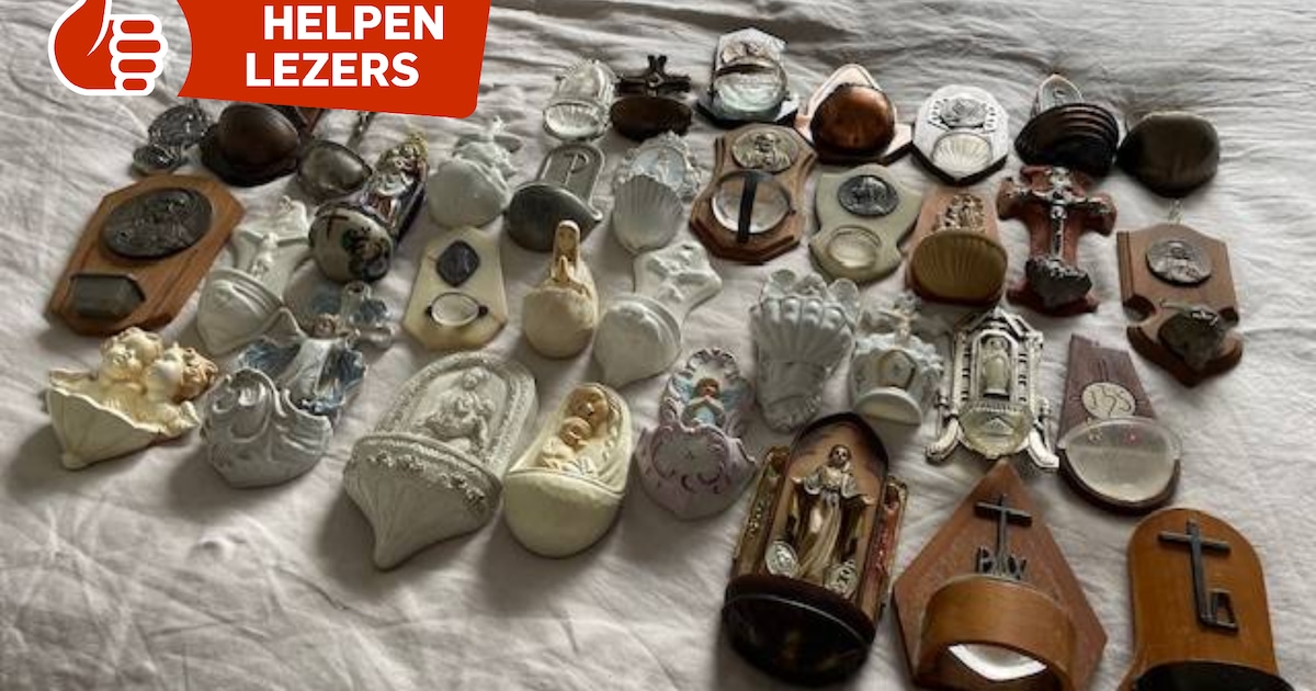 Aangeboden: een verzameling wijwaterbakjes en wie kan motgaatjes stoppen?