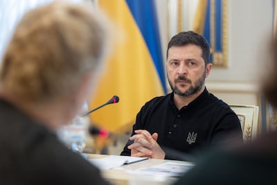 Zelensky spreekt in VS met grote wapenproducenten: ‘Moskou wil ineens praten na horen over Tomahawk-raketten’