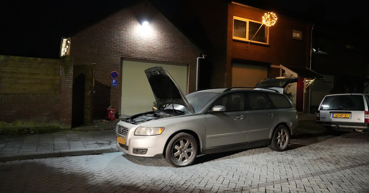 Eigenaar blust autobrand zelf in Rijen