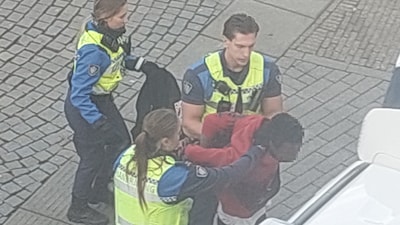 Man afgevoerd op Stationsplein Den Bosch nadat hij boa met vuist in het gezicht slaat