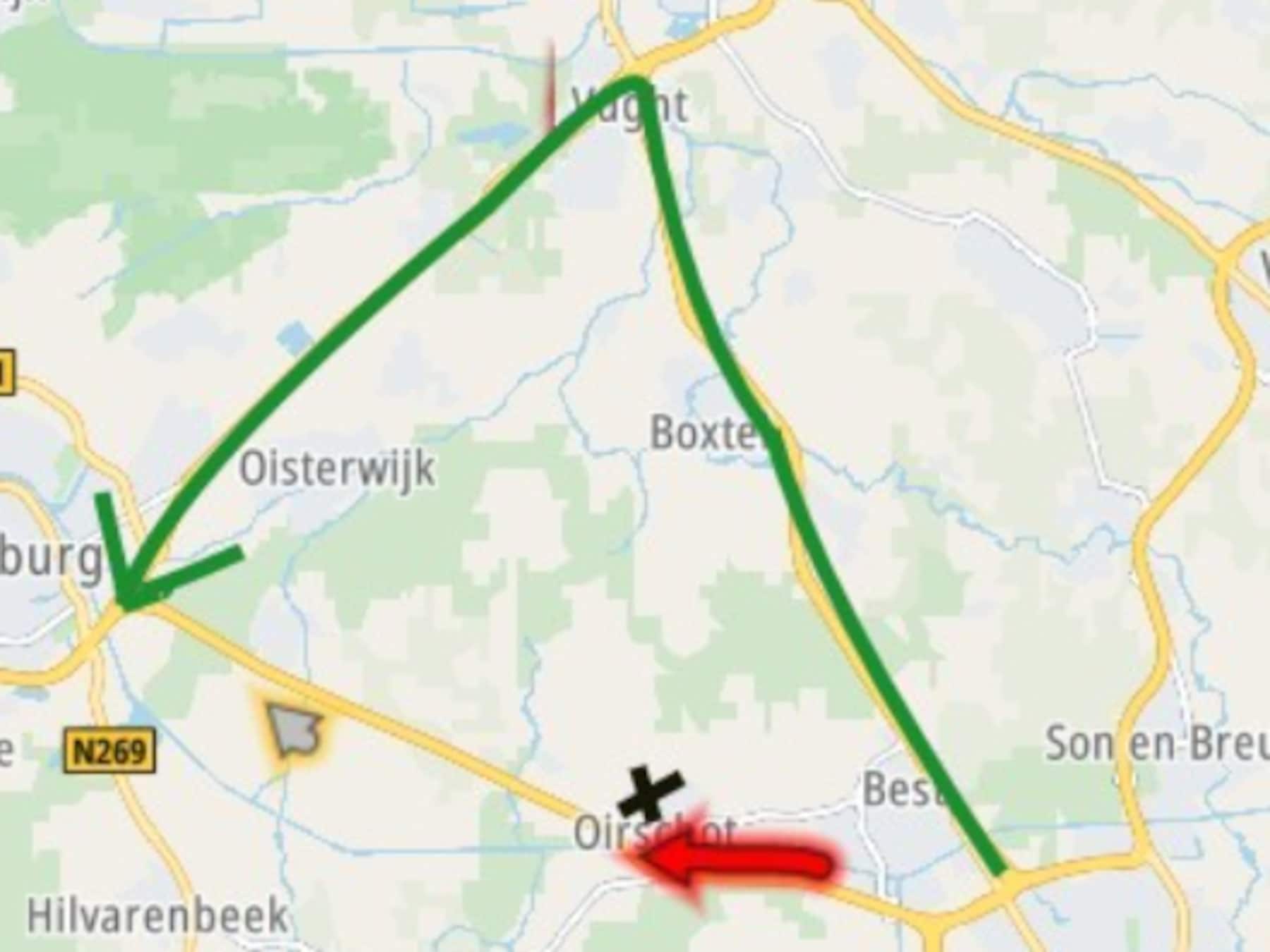Voertuig laat groot oliespoor achter op A58 richting Tilburg, weg is weer vrij