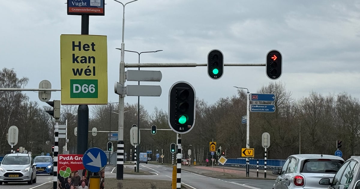 Vught verwijdert bijna 40 verkiezingsborden na waarschuwing: ‘Ze belemmerden zicht voor weggebruiker