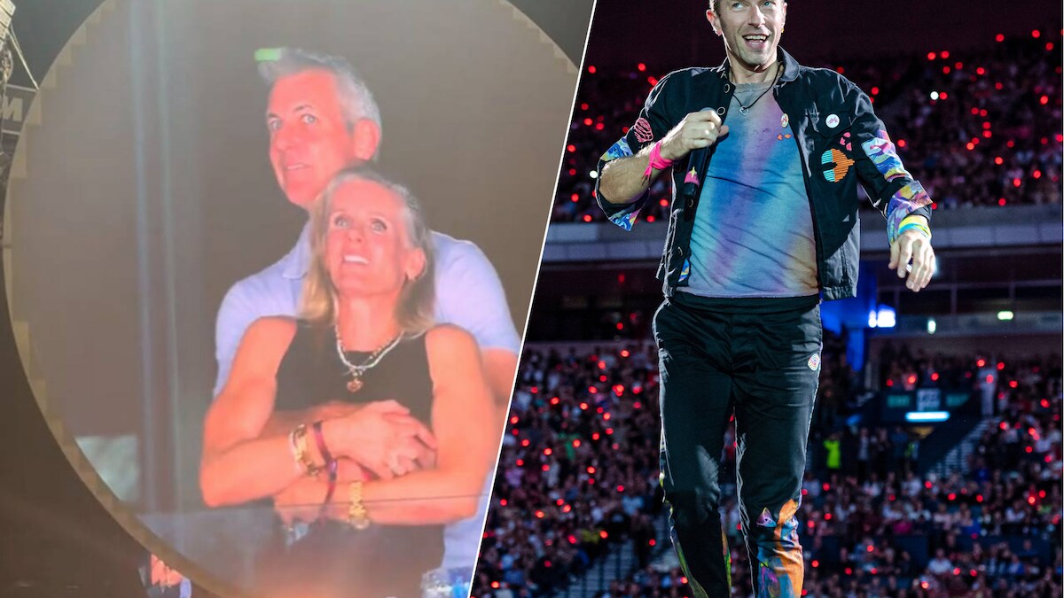 Duo 'betrapt' op kisscam tijdens concert Coldplay: 'Of ze hebben een affaire, of ze zijn verlegen' | Show | bd.nl