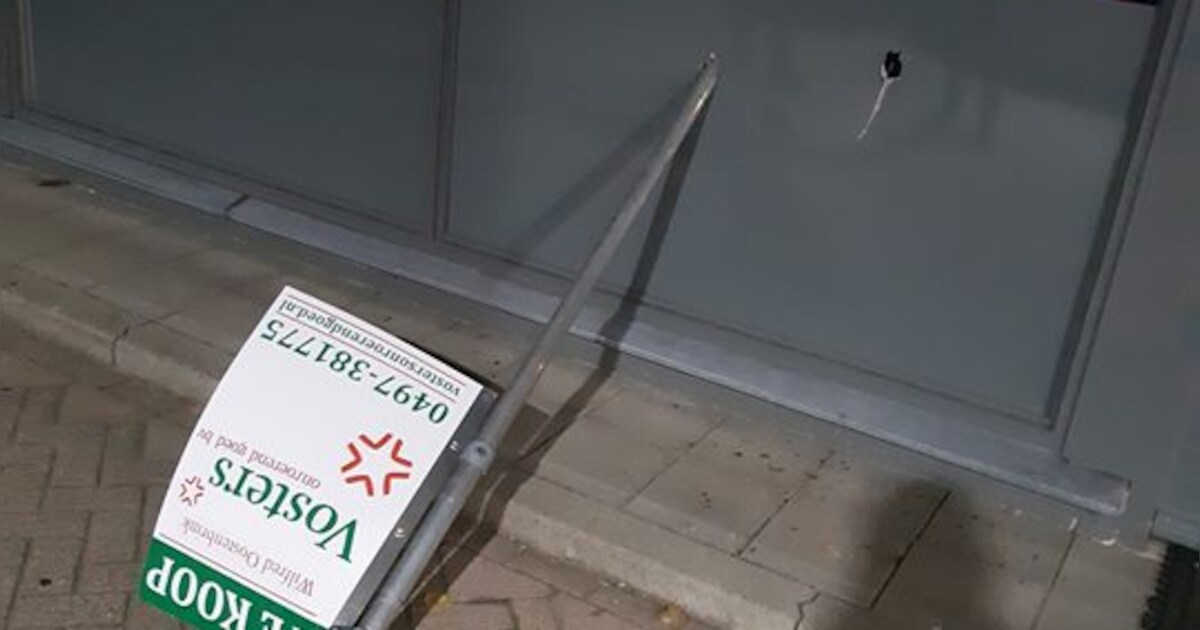 Onbekenden proberen met te koop-bord tankstation in Reusel binnen te komen: niet gelukt