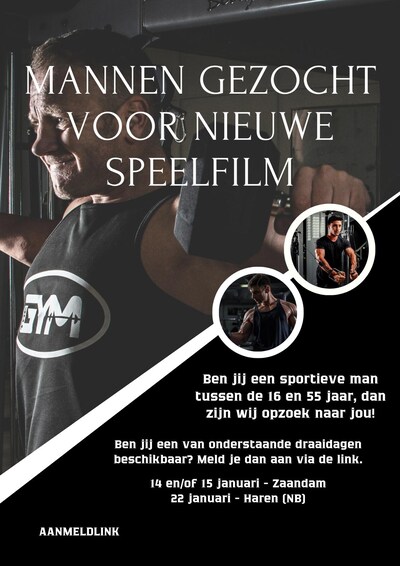 Stoere mannen gezocht voor opnamen in Haren voor nieuwe film Joe Speedboot