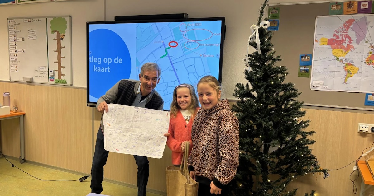 Kinderen van Dr. Landmanschool overhandigen petitie in Vught