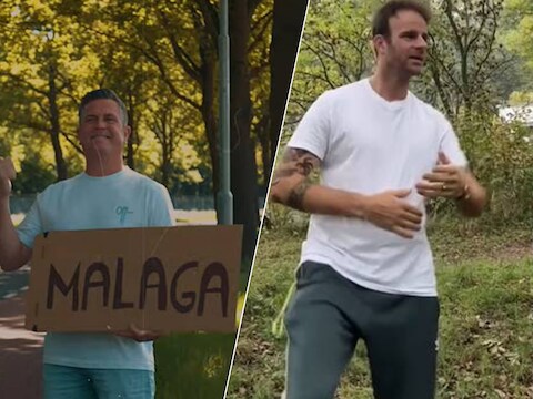 Arjon Oostrom met zijn clip Málaga, Henry van Loon imiteert zijn moves. 