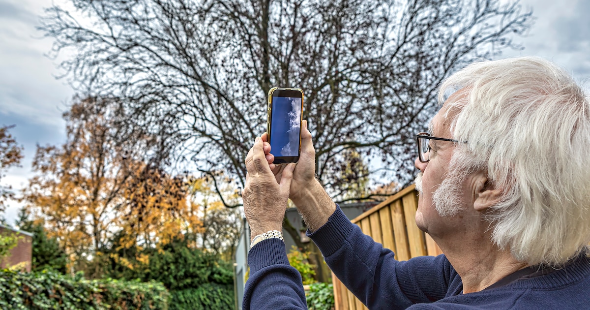 Bas filmde ‘grote, zwarte, enge’ drone vanuit zijn tuin: ‘Het ging heel snel’
