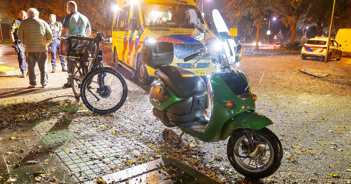 Maaltijdbezorger gewond bij ongeval in Oss.