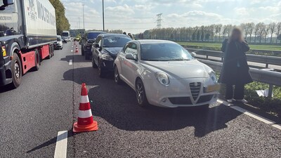 Drie auto’s getakeld bij ongeval op de A27 bij Raamsdonksveer