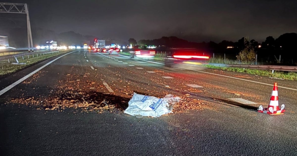 Dakpannen op snelweg en ongeval zorgen voor vertraging op A50 en A59
