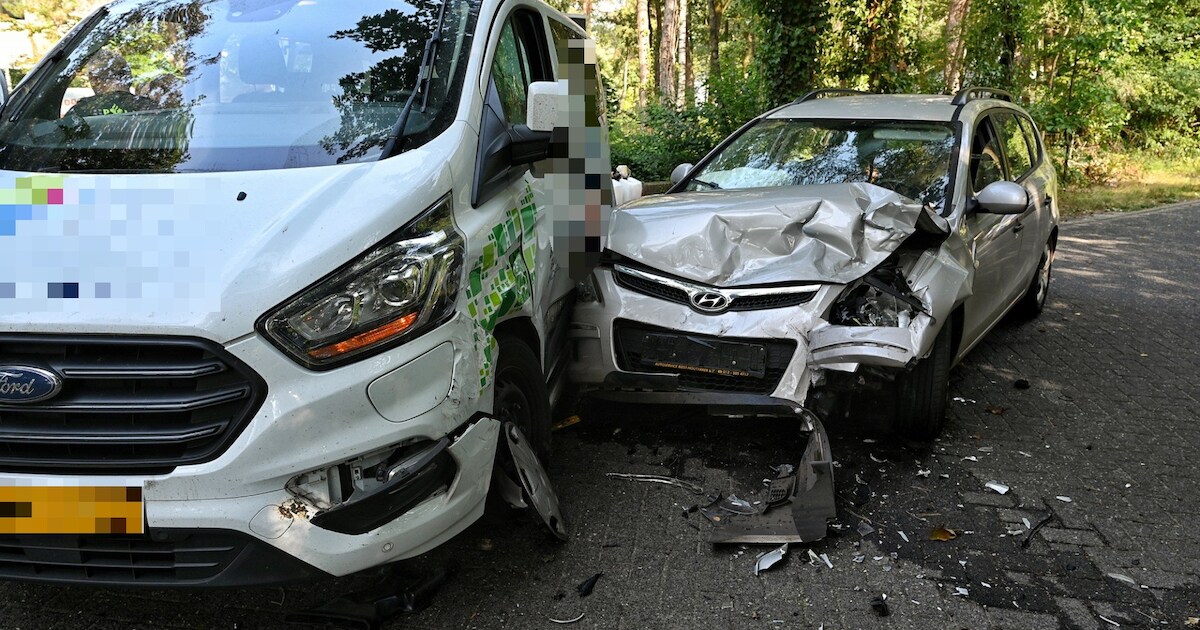 Ongeluk tussen busje en auto, jonge kinderen komen met de schrik vrij • Brand in grote stapel met hout slaat over naar bosgebi